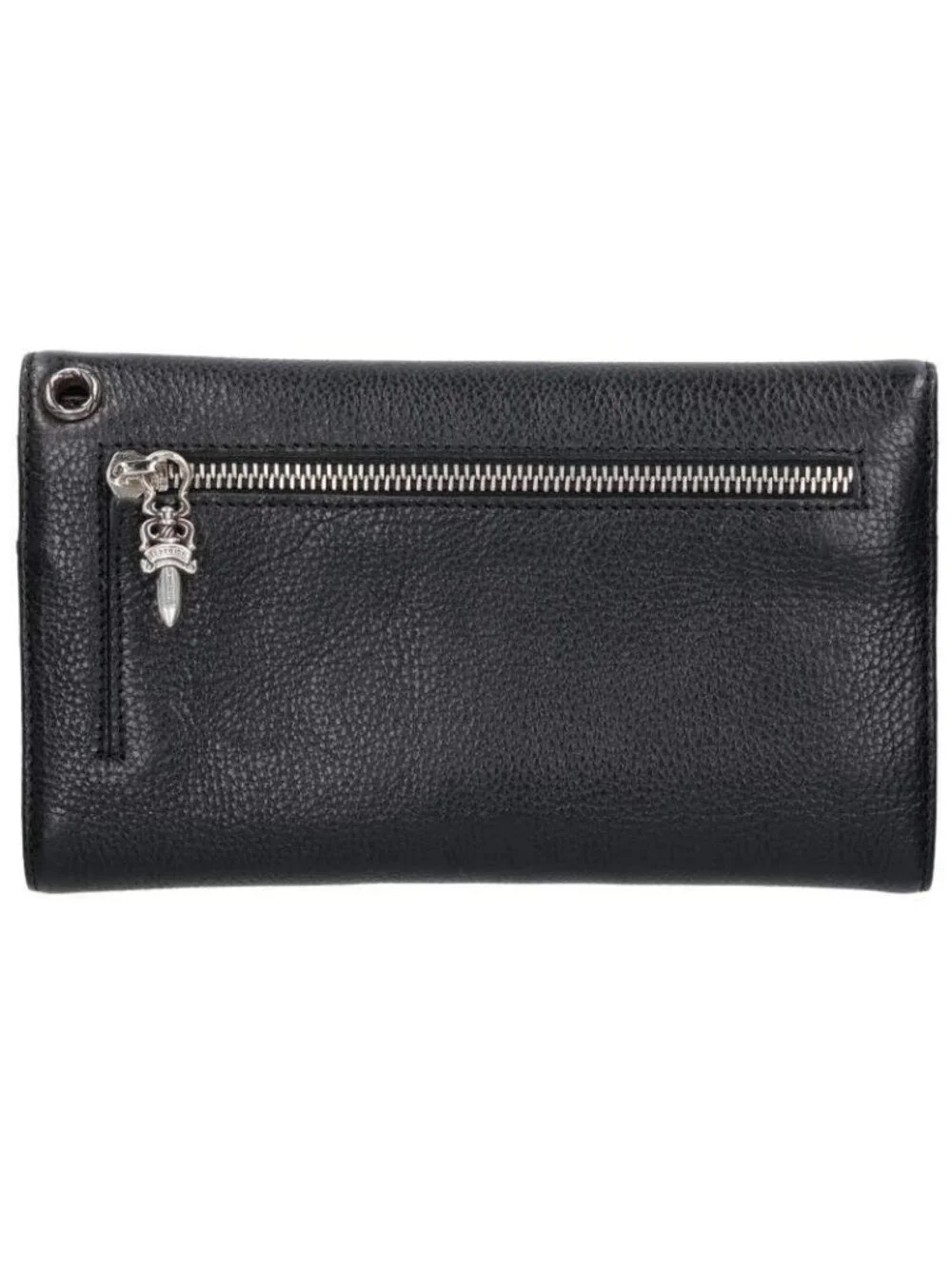 Chrome Hearts Wave Cross Ball Button Leather Wallet